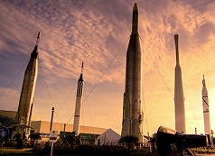 Rocket display at Kennedy Space Center